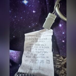 Galaxy Print Fabric with Care Tag - Purple Galaxy